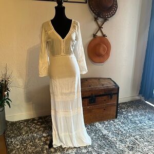 Amuse Society White Casablanca Dress | Size S